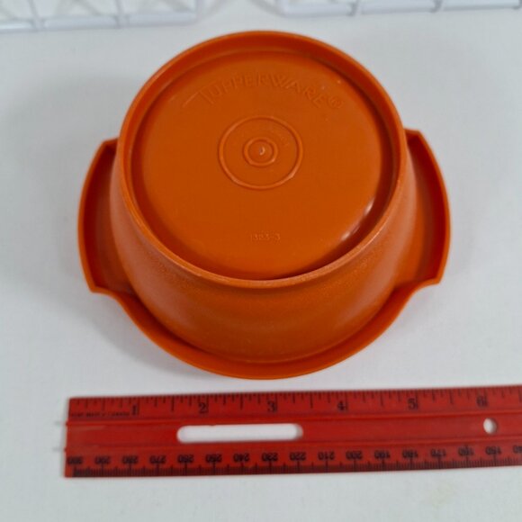 Vintage Collectible Tupperware #886 Servalier Bowl Orange No Lid D 4.75 x H 4 In - Picture 9 of 10